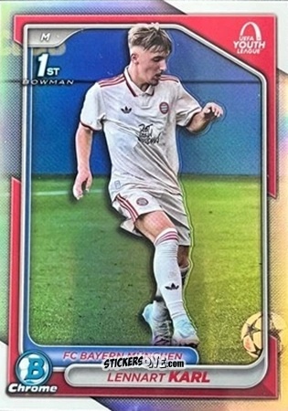 Sticker Lennart Karl - Chrome LogoFractor UEFA 2024-2025
 n. BU-LK - Topps