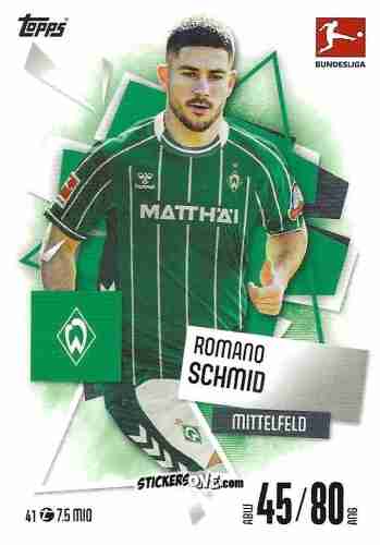Figurina Romano Schmid - German Fussball Bundesliga 2025-2026. Match Attax n. 41 - Topps