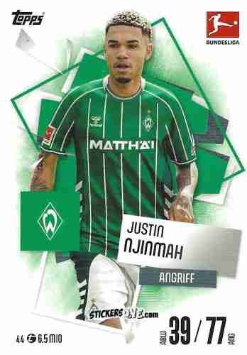Cromo Justin Njinmah - German Fussball Bundesliga 2025-2026. Match Attax n. 44 - Topps