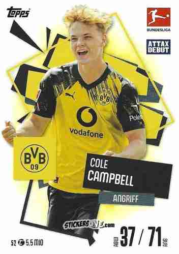 Cromo Cole Campbell - German Fussball Bundesliga 2025-2026. Match Attax n. 52 - Topps