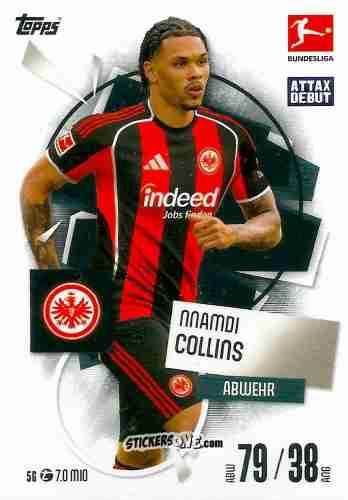 Figurina Nnamdi Collins - German Fussball Bundesliga 2025-2026. Match Attax n. 56 - Topps