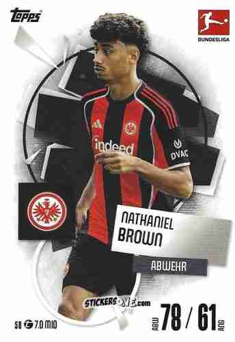 Figurina Nathaniel Brown - German Fussball Bundesliga 2025-2026. Match Attax n. 58 - Topps