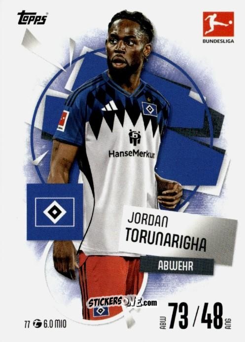 Figurina Jordan Torunarigha - German Fussball Bundesliga 2025-2026. Match Attax n. 77 - Topps