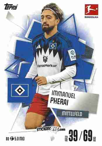 Figurina Immanuel Pherai - German Fussball Bundesliga 2025-2026. Match Attax n. 80 - Topps