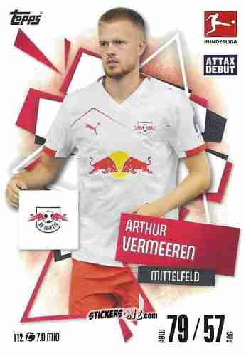 Cromo Arthur Vermeeren - German Fussball Bundesliga 2025-2026. Match Attax n. 112 - Topps