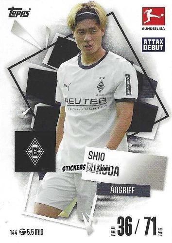 Cromo Shio Fukuda - German Fussball Bundesliga 2025-2026. Match Attax n. 144 - Topps