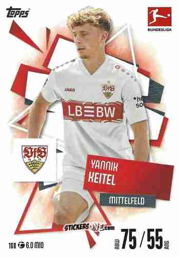 Cromo Yannik Keitel - German Fussball Bundesliga 2025-2026. Match Attax n. 168 - Topps
