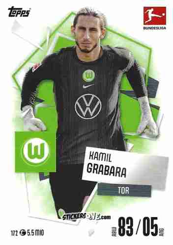 Sticker Kamil Grabara - German Fussball Bundesliga 2025-2026. Match Attax n. 172 - Topps