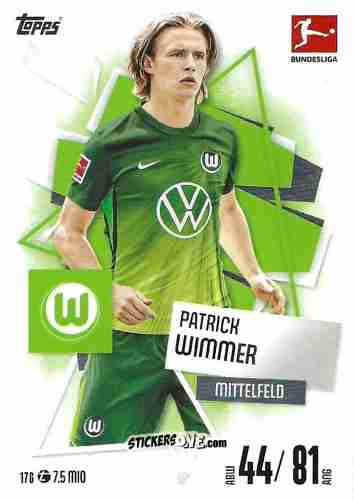 Cromo Patrick Wimmer - German Fussball Bundesliga 2025-2026. Match Attax n. 176 - Topps