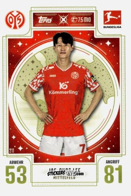 Cromo Lee Jae-sung - German Fussball Bundesliga 2025-2026. Match Attax n. 211 - Topps