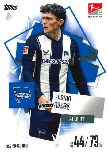 Figurina Fabian Reese - German Fussball Bundesliga 2025-2026. Match Attax n. 255 - Topps