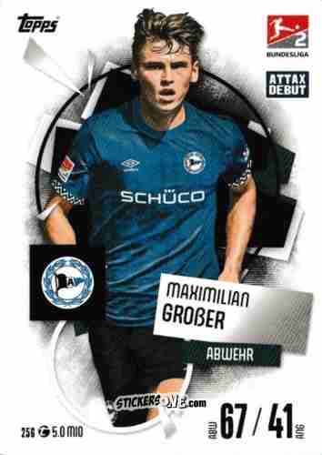 Sticker Maximilian Großer - German Fussball Bundesliga 2025-2026. Match Attax n. 256 - Topps