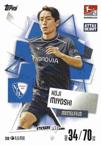 Figurina Koji Miyoshi - German Fussball Bundesliga 2025-2026. Match Attax n. 260 - Topps