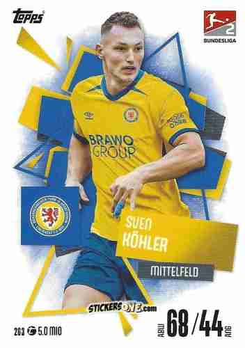 Cromo Sven Köhler - German Fussball Bundesliga 2025-2026. Match Attax n. 263 - Topps