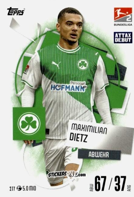 Cromo Maximilian Dietz - German Fussball Bundesliga 2025-2026. Match Attax n. 277 - Topps