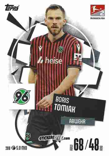 Cromo Boris Tomiak - German Fussball Bundesliga 2025-2026. Match Attax n. 280 - Topps
