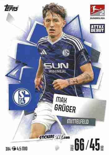 Figurina Max Grüger - German Fussball Bundesliga 2025-2026. Match Attax n. 304 - Topps