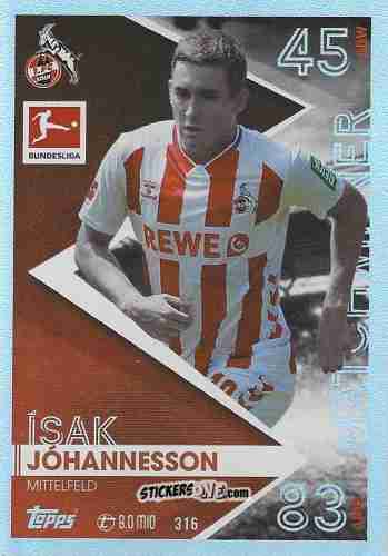 Cromo Ísak Jóhannesson - German Fussball Bundesliga 2025-2026. Match Attax n. 316 - Topps