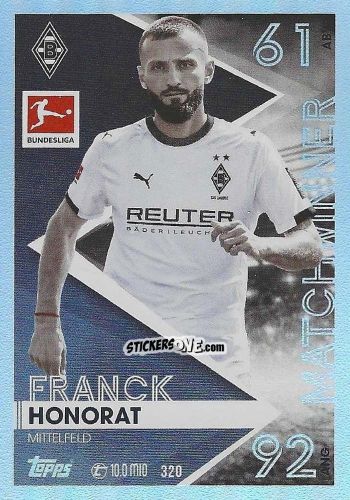 Cromo Franck Honorat - German Fussball Bundesliga 2025-2026. Match Attax n. 320 - Topps