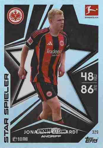 Figurina Jonathan Burkardt - German Fussball Bundesliga 2025-2026. Match Attax n. 329 - Topps