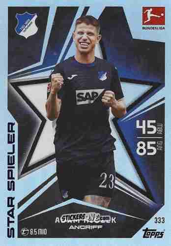 Figurina Adam Hložek - German Fussball Bundesliga 2025-2026. Match Attax n. 333 - Topps