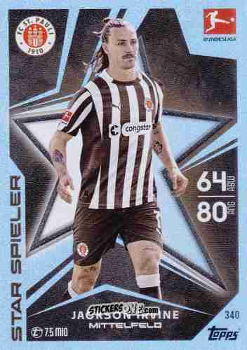 Cromo Jackson Irvine - German Fussball Bundesliga 2025-2026. Match Attax n. 340 - Topps