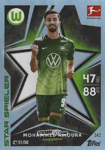 Sticker Mohamed Amoura - German Fussball Bundesliga 2025-2026. Match Attax n. 342 - Topps