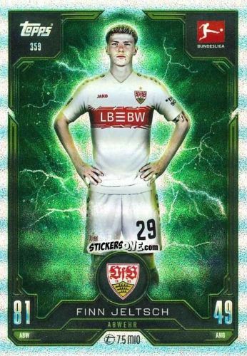 Sticker Finn Jeltsch - German Fussball Bundesliga 2025-2026. Match Attax n. 359 - Topps