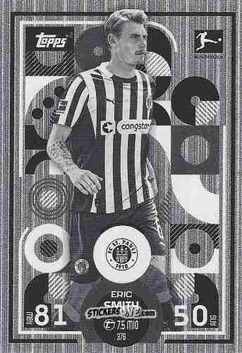 Figurina Eric Smith - German Fussball Bundesliga 2025-2026. Match Attax n. 376 - Topps