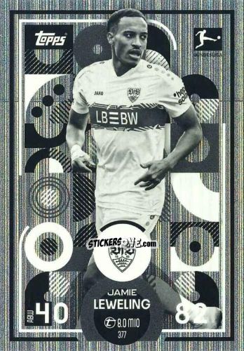 Cromo Jamie Leweling - German Fussball Bundesliga 2025-2026. Match Attax n. 377 - Topps