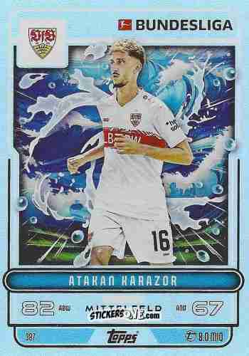 Figurina Atakan Karazor - German Fussball Bundesliga 2025-2026. Match Attax n. 387 - Topps