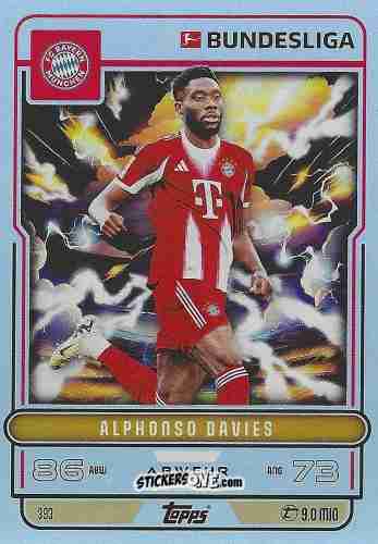 Figurina Alphonso Davies - German Fussball Bundesliga 2025-2026. Match Attax n. 393 - Topps