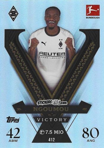 Sticker Nathan Ngoumou - German Fussball Bundesliga 2025-2026. Match Attax n. 412 - Topps