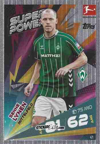 Figurina Senne Lynen - German Fussball Bundesliga 2025-2026. Match Attax n. 471 - Topps