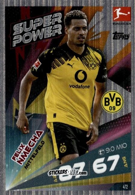 Sticker Felix Nmecha - German Fussball Bundesliga 2025-2026. Match Attax n. 472 - Topps