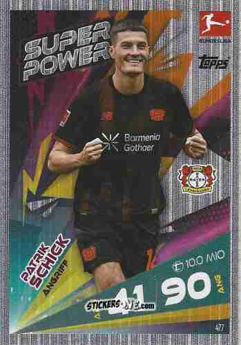 Cromo Patrik Schick - German Fussball Bundesliga 2025-2026. Match Attax n. 477 - Topps
