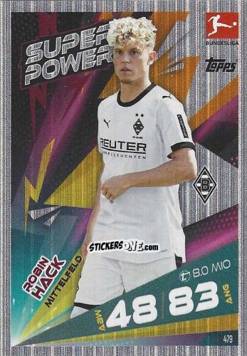Sticker Robin Hack - German Fussball Bundesliga 2025-2026. Match Attax n. 479 - Topps