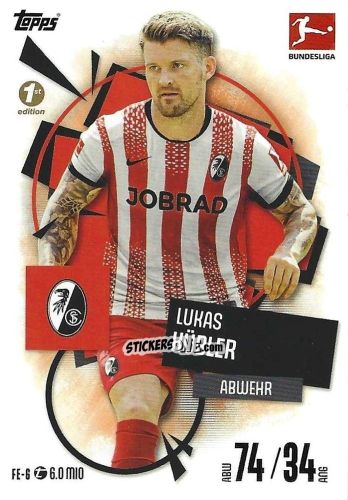 Cromo Lukas Kübler - German Fussball Bundesliga 2025-2026. Match Attax n. FE-06 - Topps