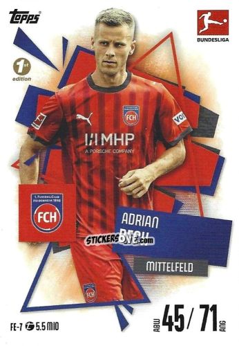 Cromo Adrian Beck - German Fussball Bundesliga 2025-2026. Match Attax n. FE-07 - Topps