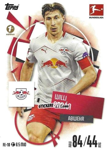 Cromo Willi Orbán - German Fussball Bundesliga 2025-2026. Match Attax n. FE-10 - Topps
