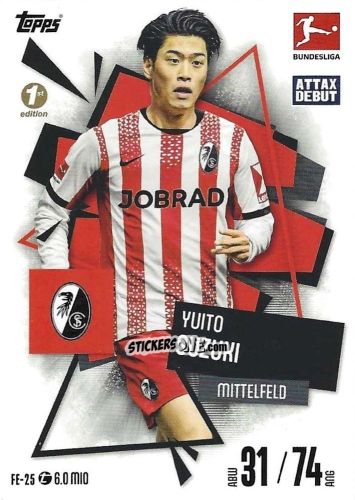 Cromo Yuito Suzuki - German Fussball Bundesliga 2025-2026. Match Attax n. FE-25 - Topps