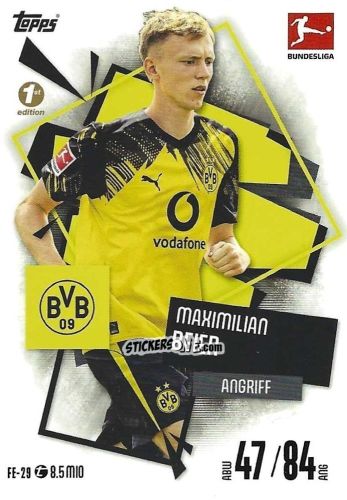 Cromo Maximilian Beier - German Fussball Bundesliga 2025-2026. Match Attax n. FE-29 - Topps