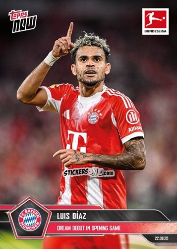 Cromo Luis Díaz - Now Bundesliga German 2025-2026 n. 5 - Topps