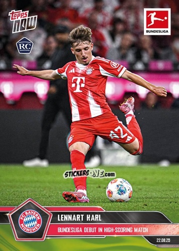 Sticker Lennart Karl - Now Bundesliga German 2025-2026 n. 6 - Topps