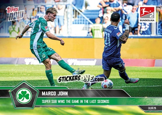 Cromo Marco John - Now Bundesliga German 2025-2026 n. 16 - Topps