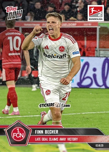Cromo Finn Becker - Now Bundesliga German 2025-2026 n. 36 - Topps