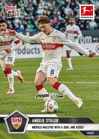 Figurina Angelo Stiller - Now Bundesliga German 2025-2026 n. 45 - Topps
