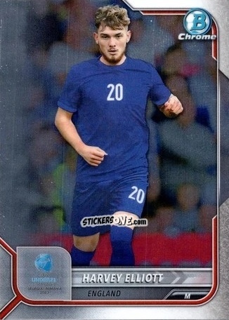Cromo Harvey Elliott - Bowman Chrome Road To Uefa U21 Euros 2022 n. 5 - Topps