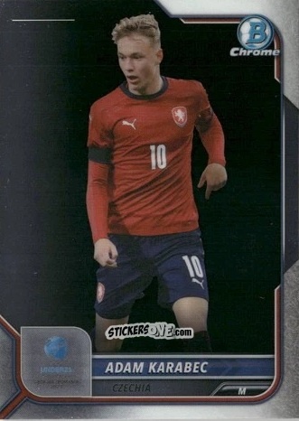 Sticker Adam Karabec - Bowman Chrome Road To Uefa U21 Euros 2022 n. 8 - Topps