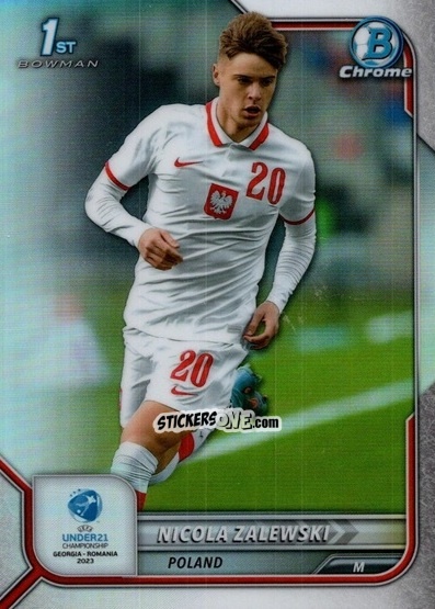 Cromo Nicola Zalewski - Bowman Chrome Road To Uefa U21 Euros 2022 n. 9 - Topps